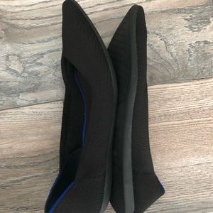 Black Pointed Toe Rothys Flats